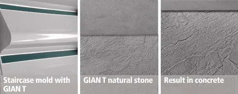 GIAN T800, stair nosing, natural stone, concrete, anti-slip, texture, profile, staircase, landing, gallery, balcony, bridge, platform, tile, facade, tread texture, tread textures, anti-slip, concrete texture, facade pattern, tread, concrete textures, facade patterns